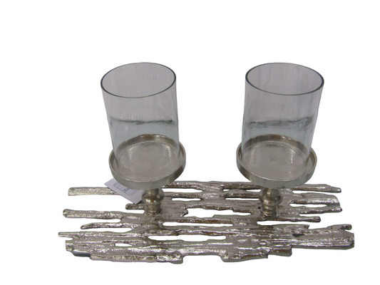 Candle holder with clear glass 524641-2